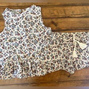 Rylee Cru peplum tank + shorts set